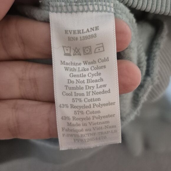 Everlane Women's Long Sleeve Cotton Blend Pullover Neck Medium - Picture 5 of 8